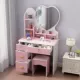 80 см розовое любовное зеркало левое ящик+стул