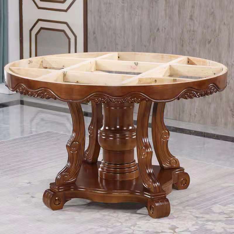 圆桌架子桌腿桌脚台脚支架实木餐桌支撑脚架通用型圆桌架