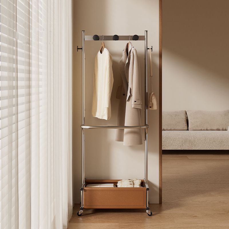 挂衣架可铁艺复古衣服收纳架子家用客厅中古风落地衣架ins风风衣