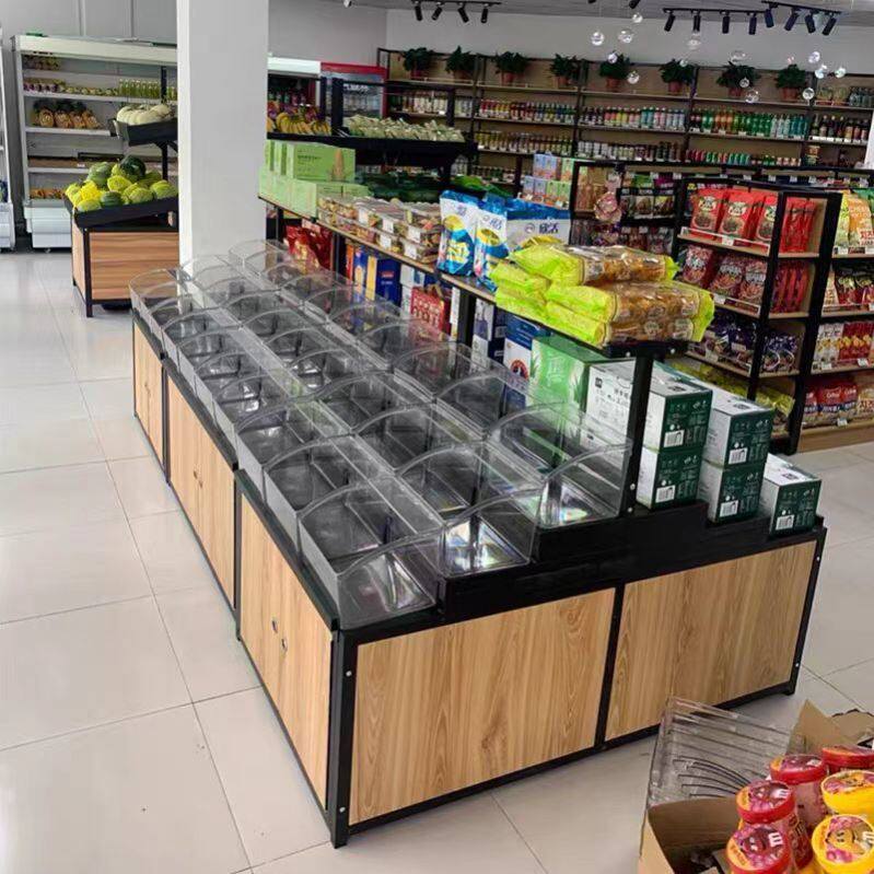 超市货架展示架面包小食品干果干货散装杂粮柜饼干零食柜子散货