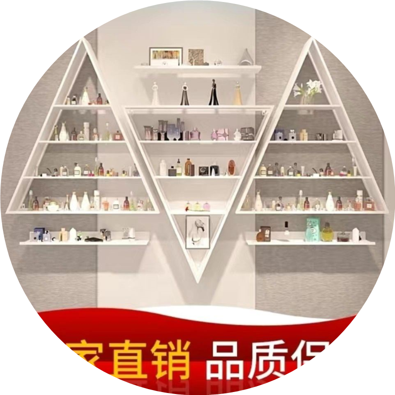 轻奢风美甲收纳展示架网红壁挂墙上铁艺三角指甲油架甲油胶摆放架