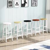 吧台椅子奶茶店高脚凳酒吧椅家用靠背吧台凳简约铁艺前台高脚桌椅