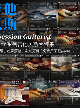 NI Session Guitarist 自动扫弦木吉他电吉他贝司14套大合集