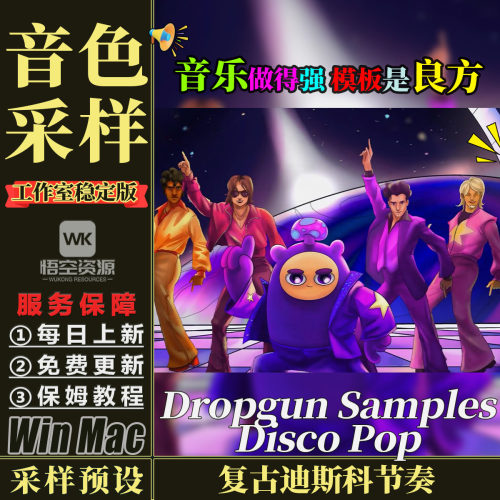 复古迪斯科节奏现代电子音乐