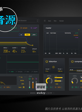 超低频808低音贝斯合成器 Future Workshop Sublab BASS XL +扩展
