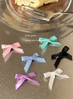 可爱少女mini蝴蝶结彩色发夹