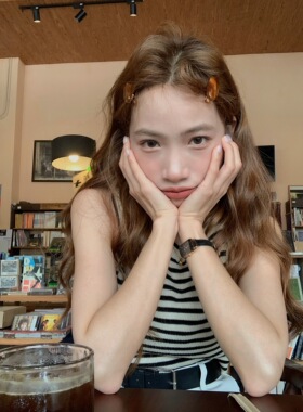 ONEGREEN韩风ins博主琥珀刘海碎发夹半透椭圆形fever同款复古发饰