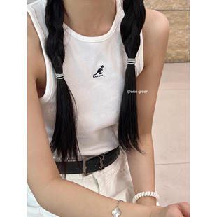 2mm纤细麻花辫发圈 银色亮丝皮筋 ONEGREEN 韩风ins博主车静媛同款