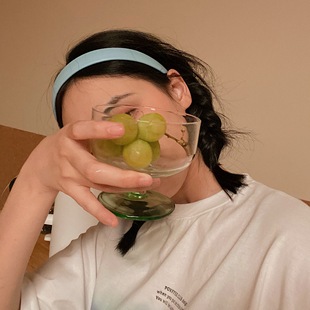 2.5cm宽边PU皮质简约刘海发卡ins压发发箍头箍发饰 韩版 ONE GREEN