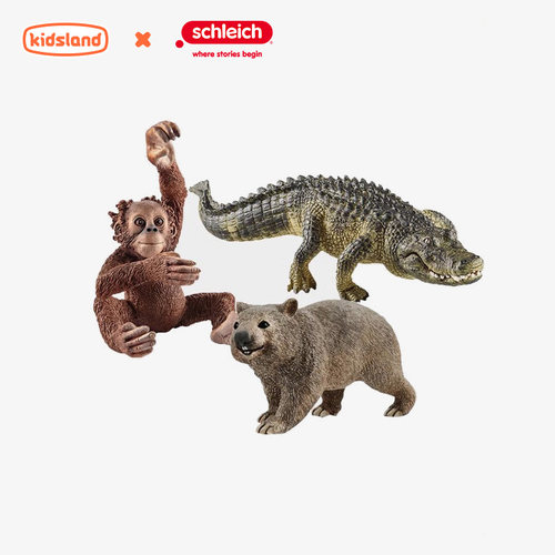 schleich思乐野生动物真模型儿童玩具小熊猫鳄鱼猩猩考拉正版