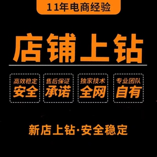 淘宝店铺上钻新店提升代运营升级直通车托管网店标题等级优化服务