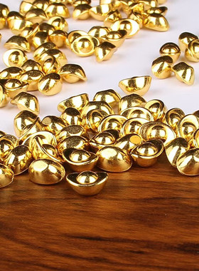 仿真迷你金色实心金元宝金瓜子聚宝盆招财进宝家居装饰摆件