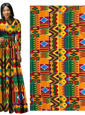 3码蜡布 African wax cotton printed cloth dress fabrics woven