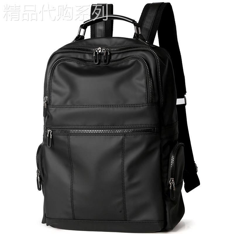 香港代购揹包男双肩包新款休闲时尚大容量布料大学生电脑包旅行包