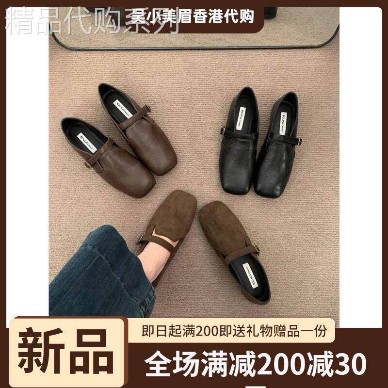 香港复古软底一字扣带小皮鞋女2026春夏新款休闲舒适百搭玛丽珍鞋