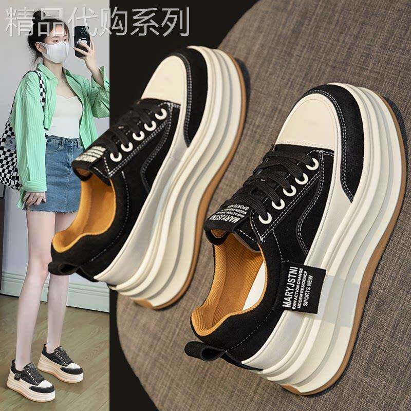 小白鞋女2026春季新款百搭巨好看厚底内增高运动休闲白色板鞋女鞋