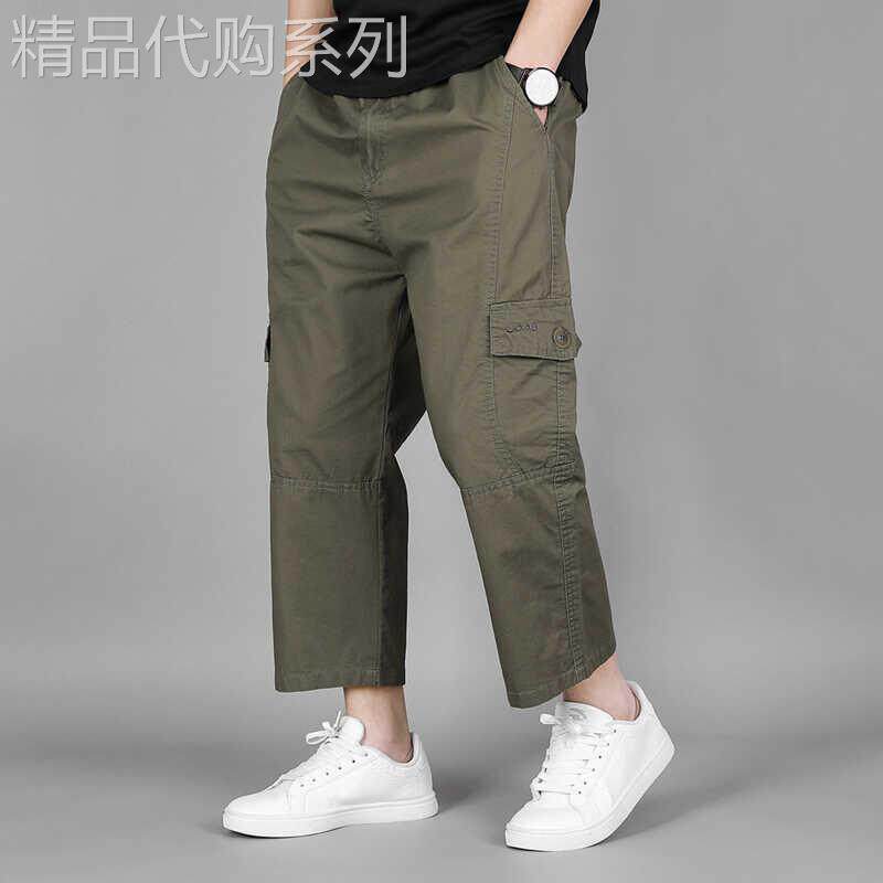 美式工装八分裤男士2026新款多口袋短裤纯棉运动五分裤宽松大尺码