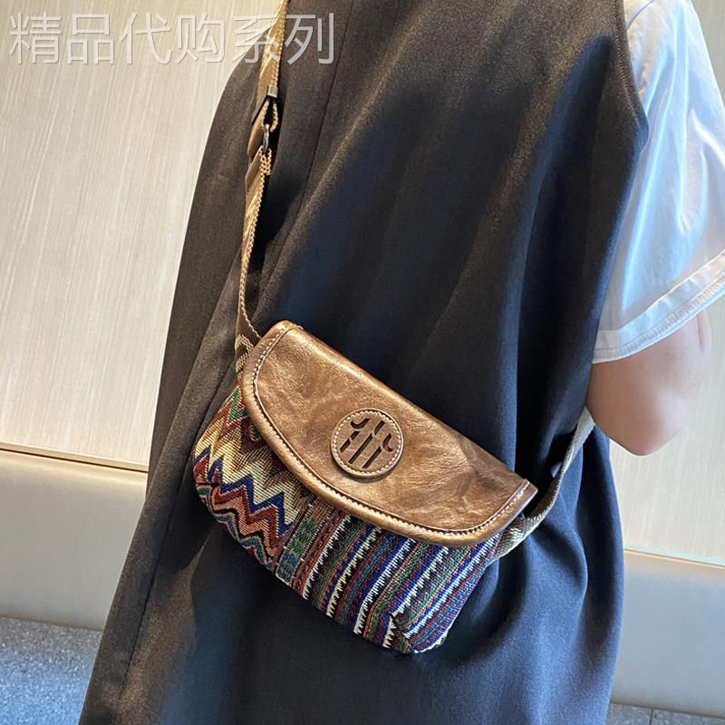 新加坡Cienda Kuelta 夏季复古牛仔布小包包女民族风刺绣斜挎包潮