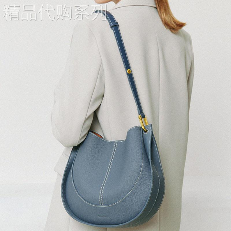 香港it代购真皮斜挎包小众轻奢女包设计单肩马鞍包2026新款戴妃包