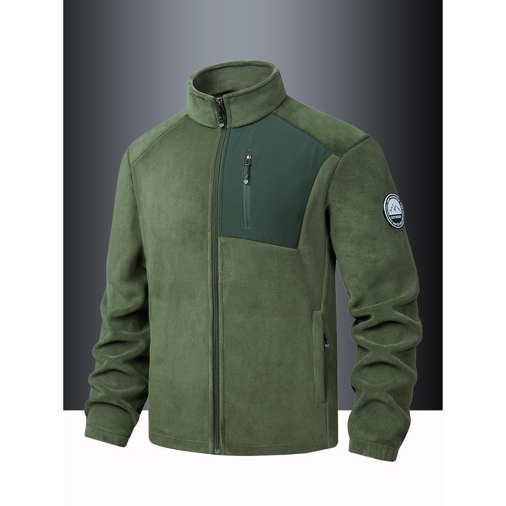 VIRRI CIAGA！2025年秋冬季摇粒绒外套男加厚立领卫衣保暖户外