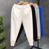 高级感韩版 白色束脚休闲 简约纯色棉运动裤 ZaSaFran 男时尚 修身 裤