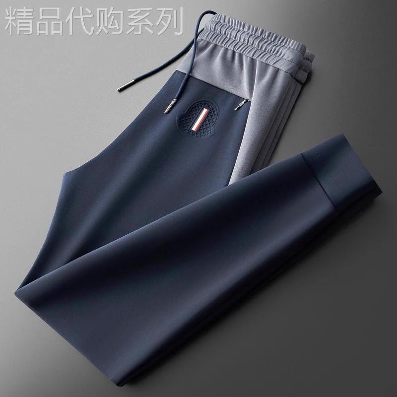 MK休闲裤男春秋季2025新款高端太空棉撞色拼接裤子男士运动卫裤