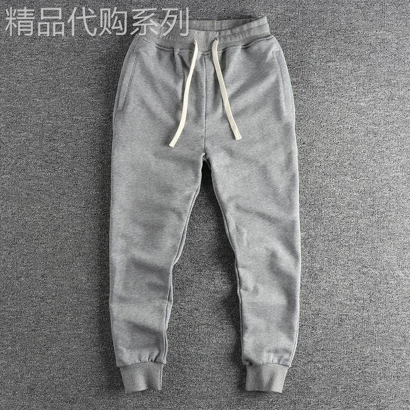代购香港潮男秋季纯棉修身小脚休闲卫裤男潮流运动束脚裤青年长裤