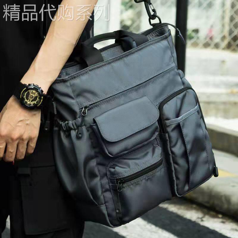 商务单肩包帆布邮差包男士手提包多功能公文包商务单肩包帆布休闲