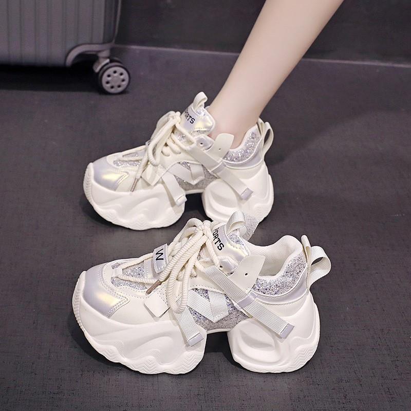 欧货爆款老爹鞋加绒女鞋2024新款秋冬厚底增高休闲鞋子纯皮运动鞋