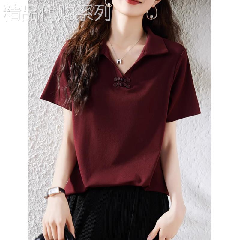 大尺码短袖T恤女2026新款夏装减龄休闲洋派polo衫胖mm宽松显瘦上