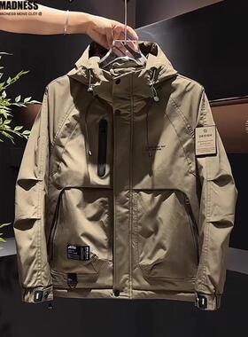 Madness Mdns Clot工装连帽二棉外套男款2025冬季加棉防风棉服男