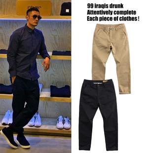 MDNS MADNESS余文乐休闲裤商务长裤休闲直筒裤子潮流纯色百搭男