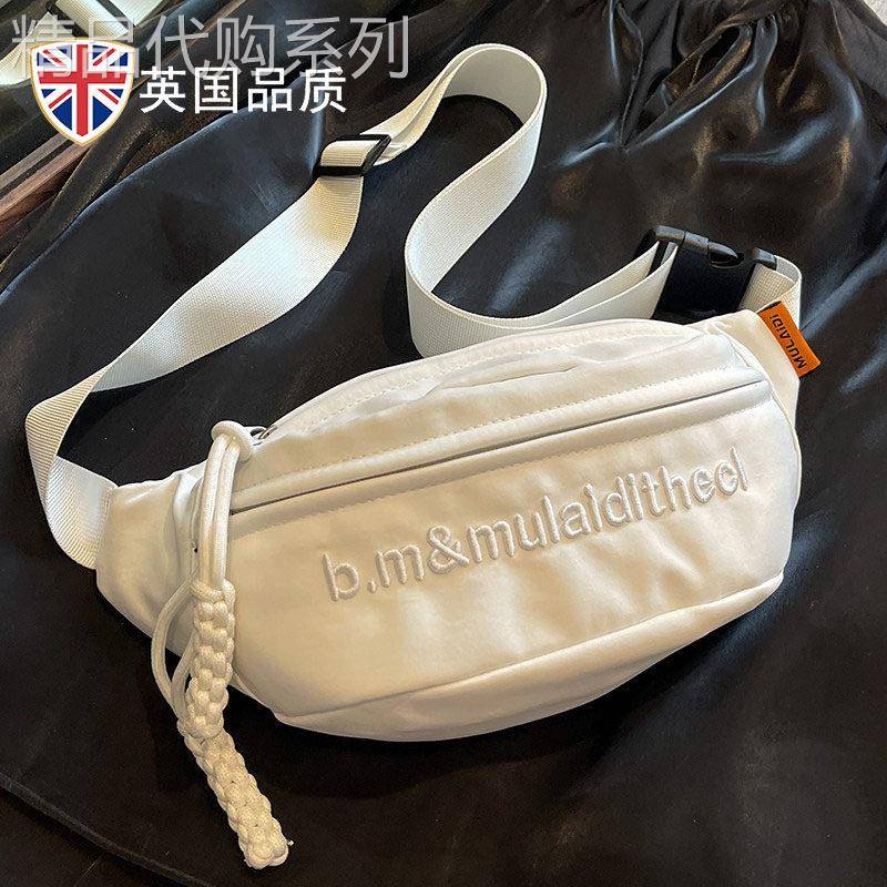 英国运动斜挎骑行胸包女新款腰包女式潮小众单肩包男款潮牌小挎包