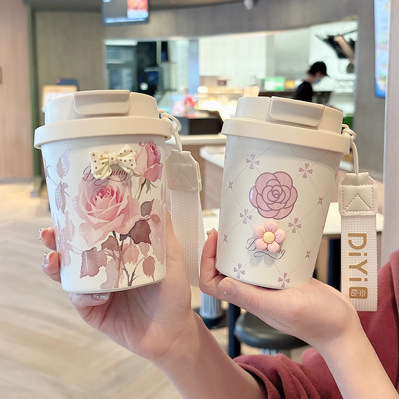 高颜值保温杯学生新款随行咖啡杯