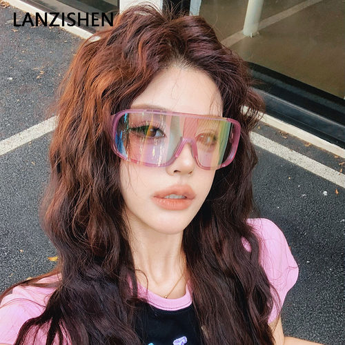 LANZISHEN粉色骑行眼镜日夜两用