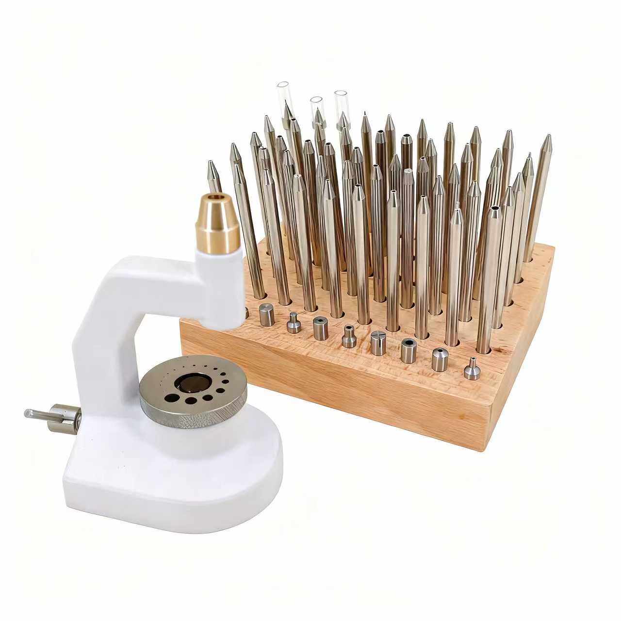 修表工具5285表冲 撞针 60支装配底座冲针机 名表维修装冲机套装