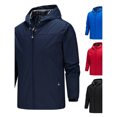 春秋薄款冲锋衣可印字运动夹克工作服防水钓鱼登山服外套