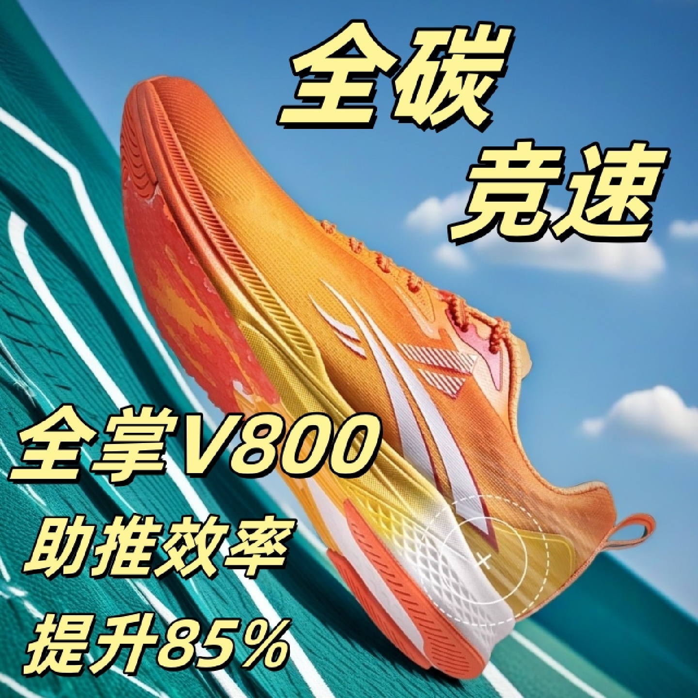 沃兰迪气垫跑鞋911梦幻闪电跑步鞋超临界碳板体考鞋田径短跑运动