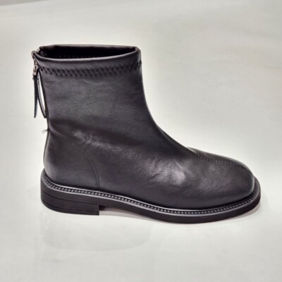 62006特价清版方头粗跟时装靴显瘦百搭女靴子短靴马丁靴工装靴