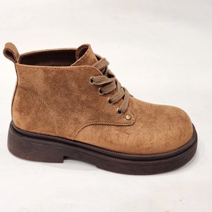 378 1B磨沙反绒马丁靴加绒马丁靴平底街拍系带短靴铆钉复古