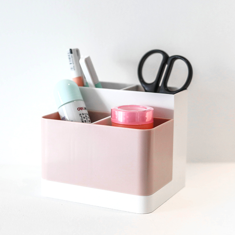 简约风客厅遥控器化妆品收纳盒