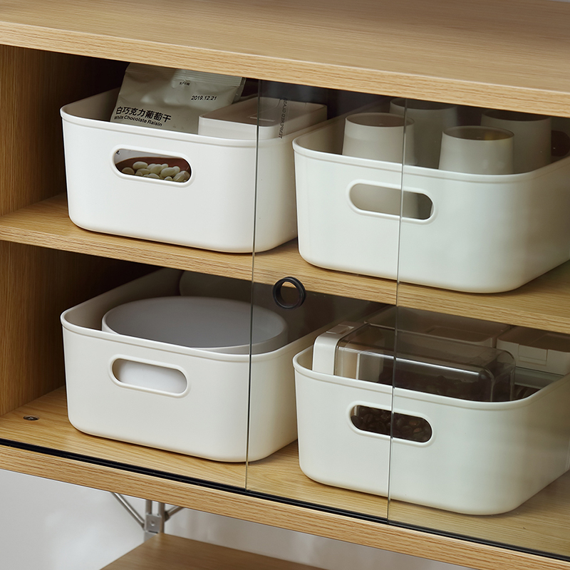 收纳筐置物篮长方形整理篮子杂物桌面收纳盒厨房卫生间储蓄小篮子