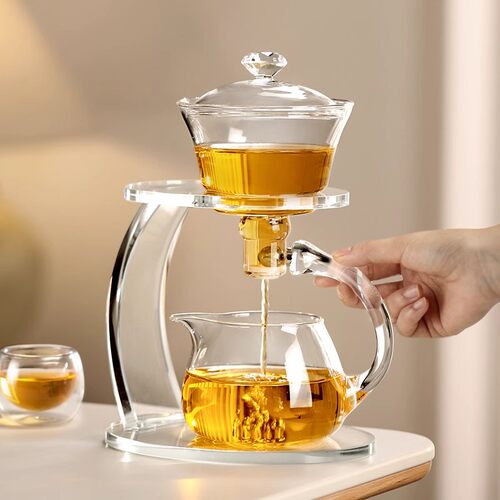 玻璃自动茶具套装高档功夫茶懒人泡茶神器2026新款家用磁吸泡茶壶