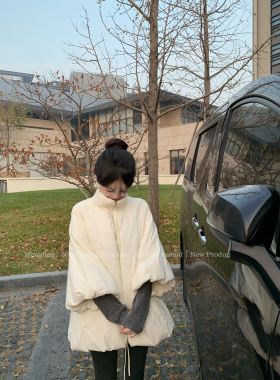 Mengling梦玲 暖暖云朵 御寒神器90白鸭绒冬季花苞宽松慵懒羽绒服