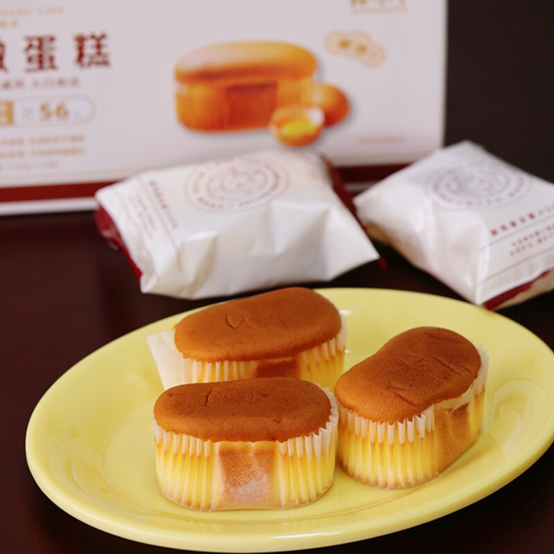 林小丫嫩蛋糕蓬松绵软烘焙糕点独立小包330g早餐方便戚风嫩蛋糕