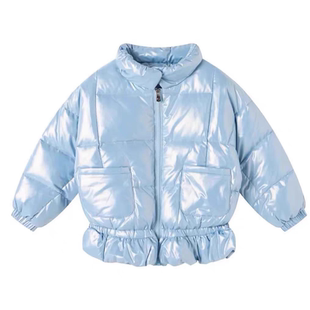 马其顿女童短款免洗厚羽绒服 无吊牌