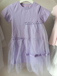 马其顿女童夏季短袖连衣裙网纱拼接公主裙子 三标全