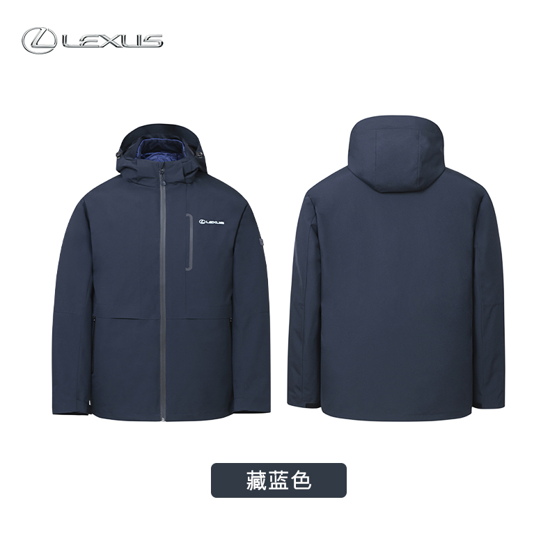 雷克萨斯男士填充连帽夹克