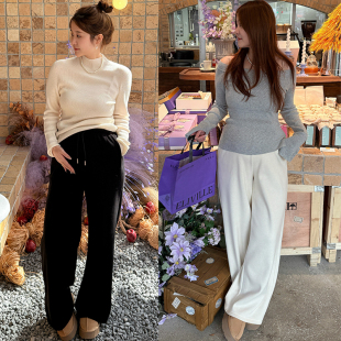 子秋冬款 冬装 外穿2025新款 打底裤 宽加绒加厚松阔腿裤 孕佳妮孕妇裤