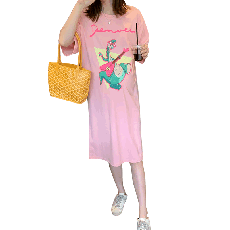 短袖夏款孕妇装辣妈个性连衣裙